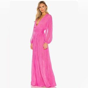 NWT Jens Pirates Booty Pink Lapis Maxi Dress, sz M/L